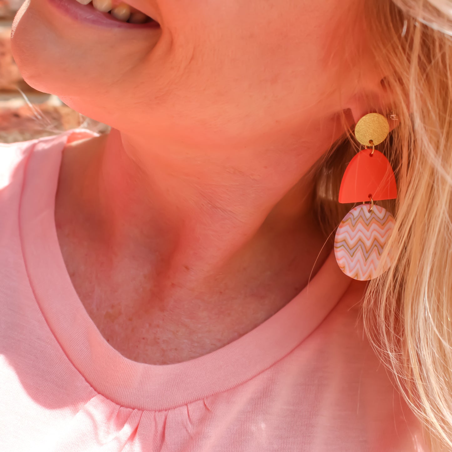 Ripple Polymer Clay Earrings