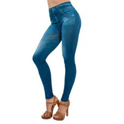 Blue, Grey, or Black Jean Leggings