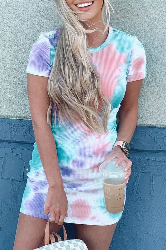 Pastel Tie Dye Dress